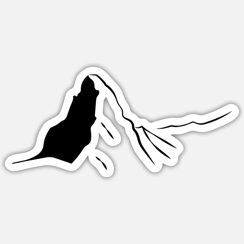 Cervin couleur du design personnalisable - Sticker taille S (10 x 10 cm) - blanc mat