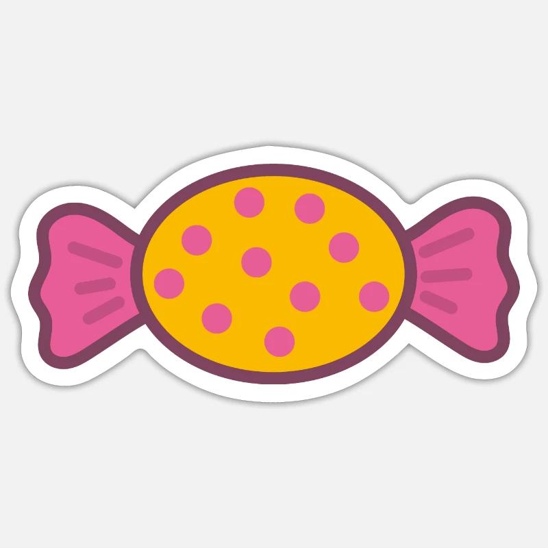 Süßigkeit Süßes - Sticker Größe S (10 x 10 cm) - Mattweiß