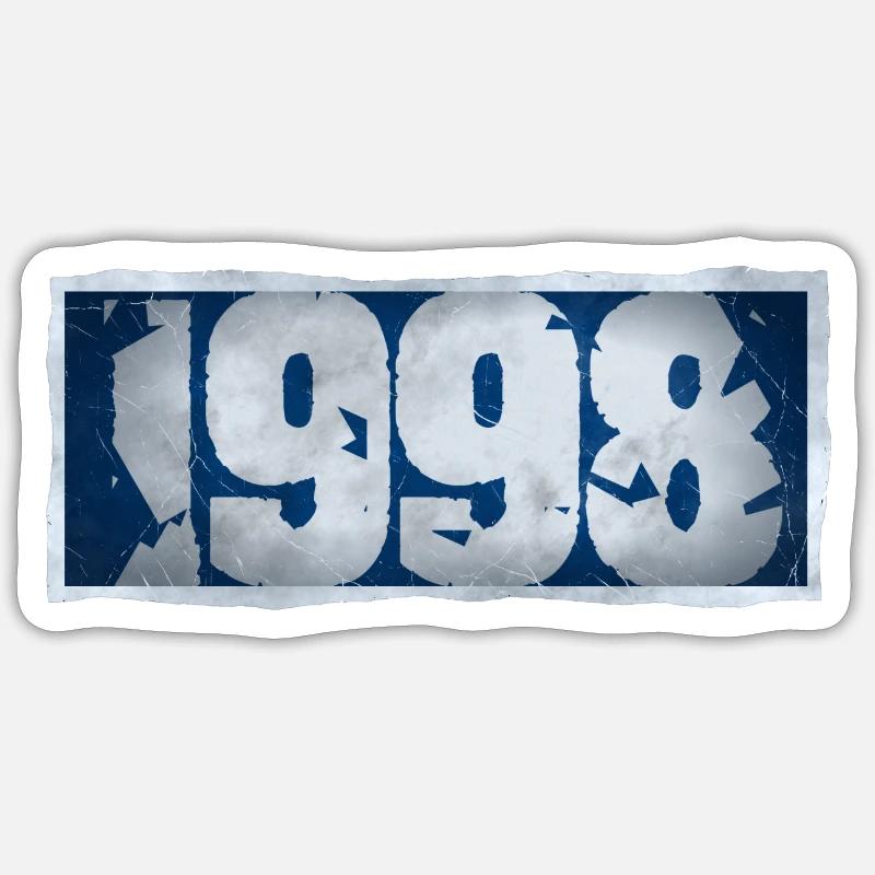 1998 - Sticker size S (10 x 10 cm) - white matte