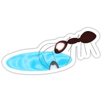 Ant - Sticker size S (10 x 10 cm) - white matte - Front