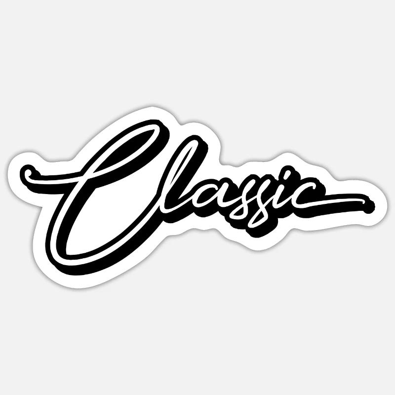 Classic - Sticker Größe S (10 x 10 cm) - Mattweiß
