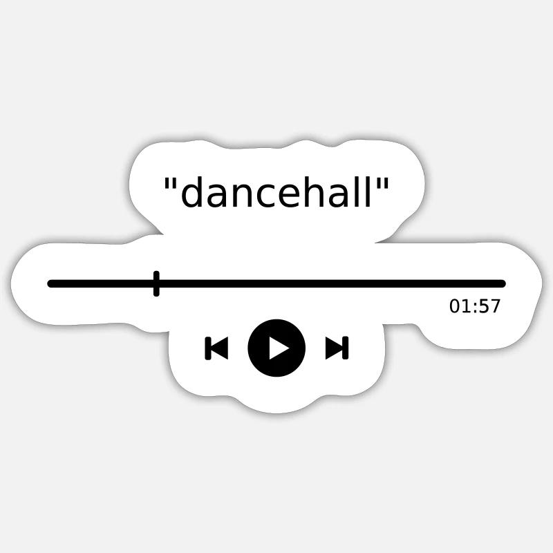 Dancehall Music Player Play Button Sticker size S (10 x 10 cm)
