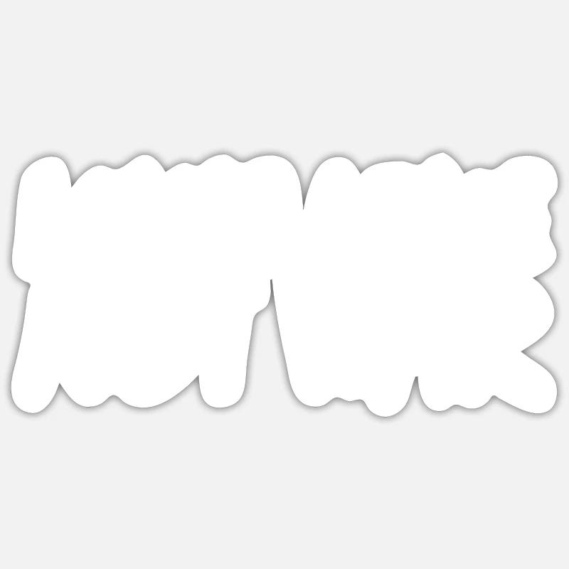 Make love not war - Sticker taille S (10 x 10 cm) - blanc mat