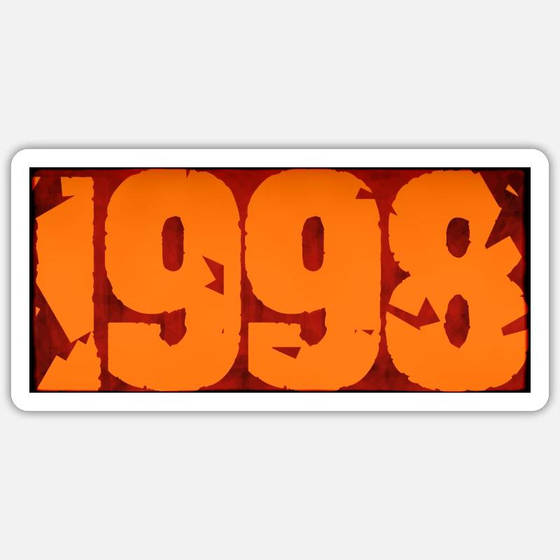 1998 - Sticker size S (10 x 10 cm) - white matte