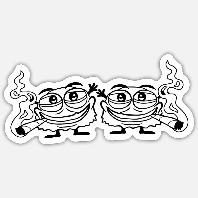 Équipe Hemp Smoking Monsters Sticker taille S (10 x 10 cm)