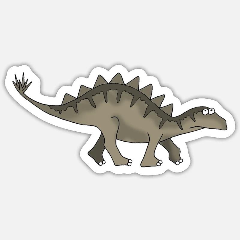 Dino 8 - Sticker Größe S (10 x 10 cm) - Mattweiß