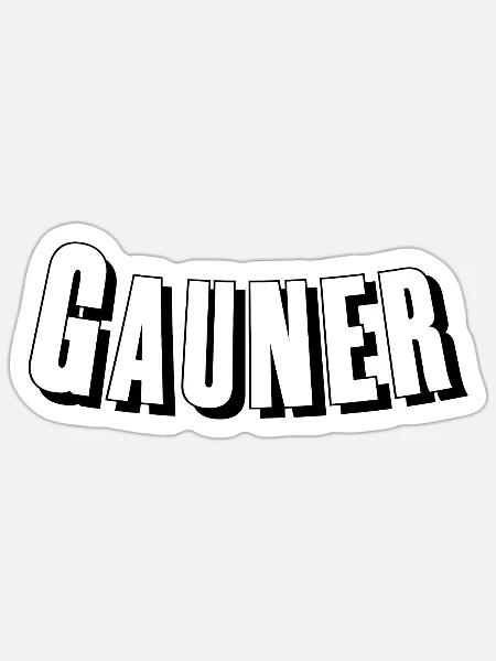 Gauner - Sticker Größe S (10 x 10 cm) - Mattweiß