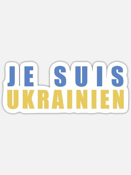 Je suis Ukrainien - Sticker Größe S (10 x 10 cm) - Mattweiß