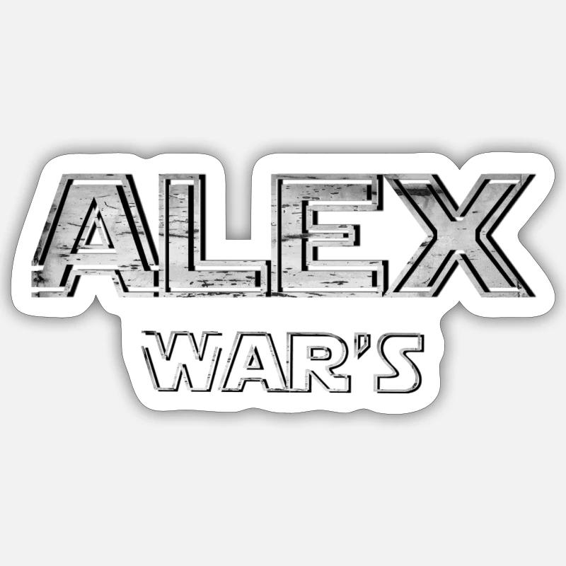 Alex wars Alexander wars witziger Spruch Geschenk Sticker Größe S (10 x 10 cm)