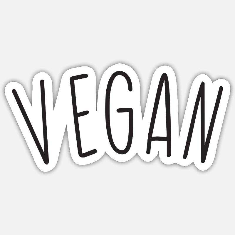 Végétalien Sticker taille S (10 x 10 cm)