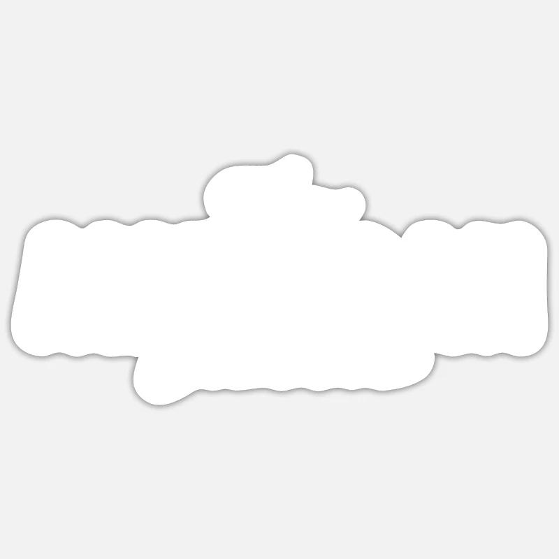 Le classique américain - Sticker taille S (10 x 10 cm) - blanc mat
