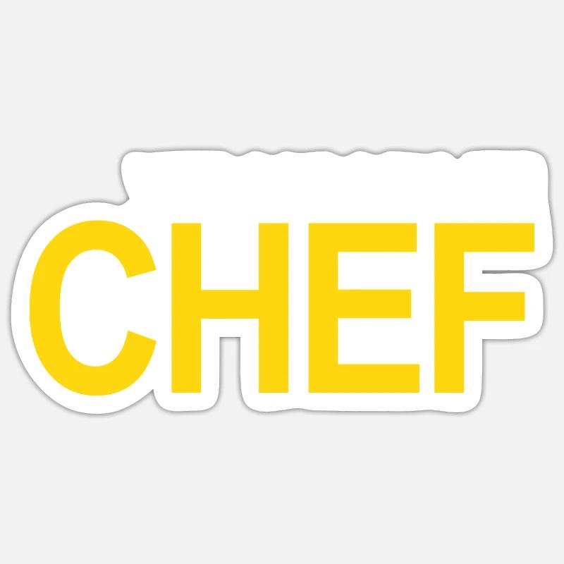 Appelez-moi Chef - Sticker taille S (10 x 10 cm) - blanc mat