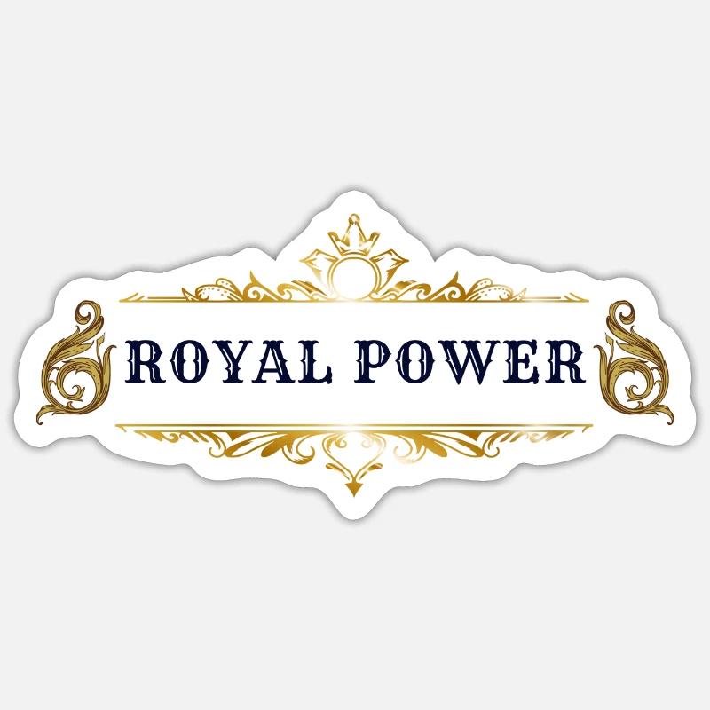 ROYAL POWER (1) - Sticker taille S (10 x 10 cm) - blanc mat
