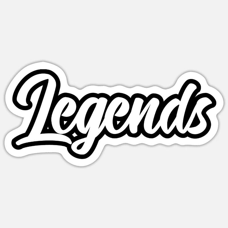 Légendes - Sticker taille S (10 x 10 cm) - blanc mat