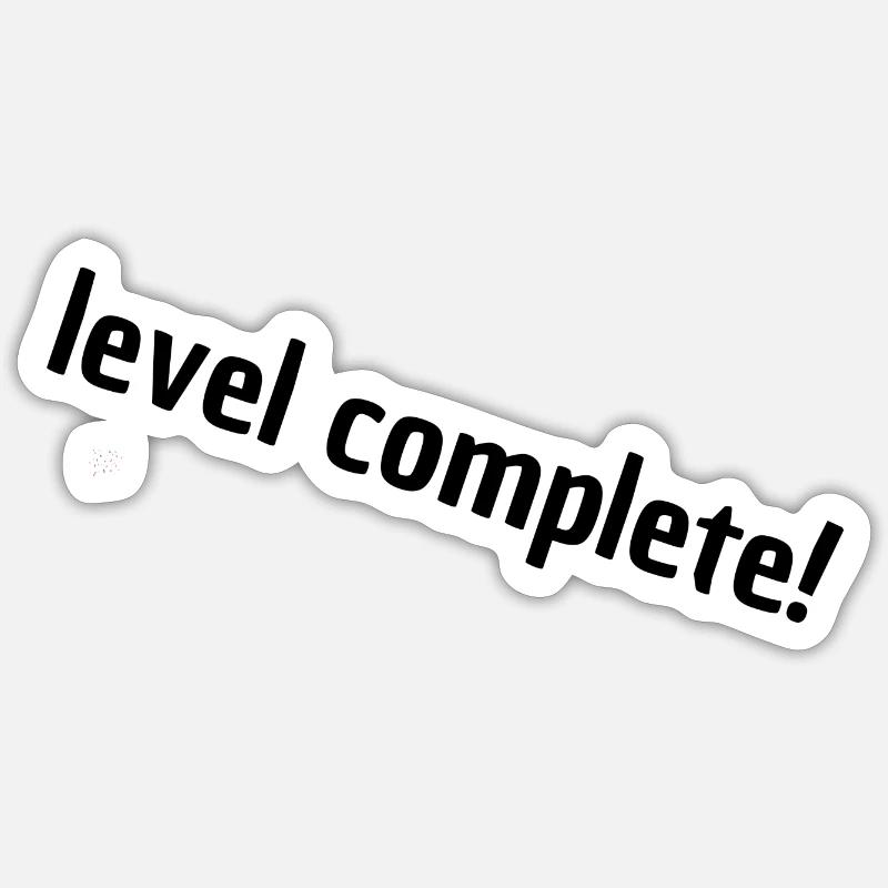 level complete - Sticker Größe S (10 x 10 cm) - Mattweiß