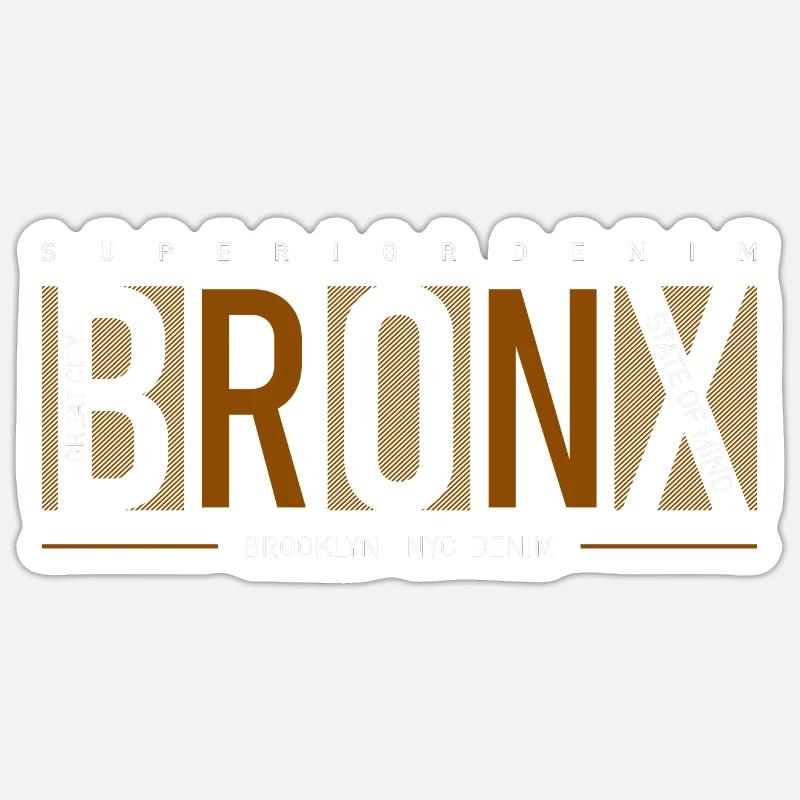 BRONX - Sticker size S (10 x 10 cm) - white matte