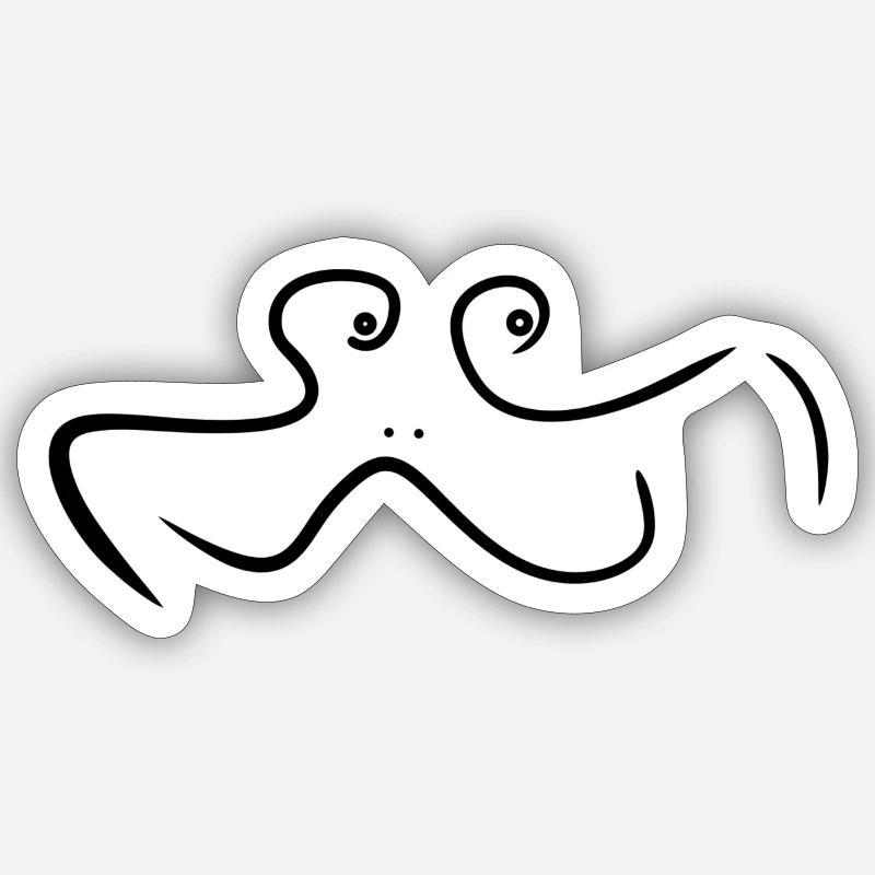 ANIMALS! GESCHENK IDEE LUSTIG - Sticker Größe S (10 x 10 cm) - Mattweiß
