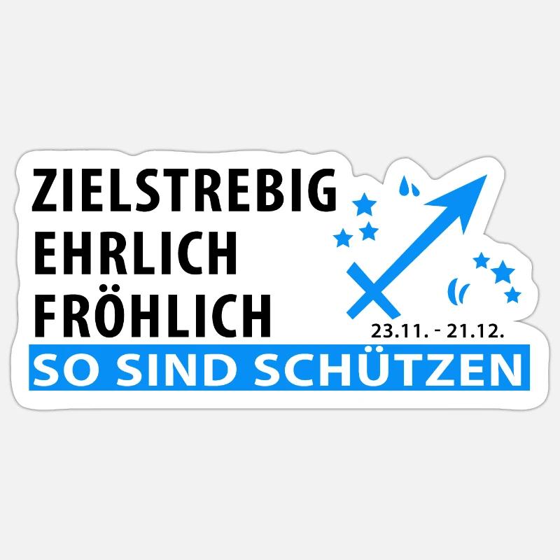 Sternzeichen Schütze - Eigenschaft Sticker Größe S (10 x 10 cm)