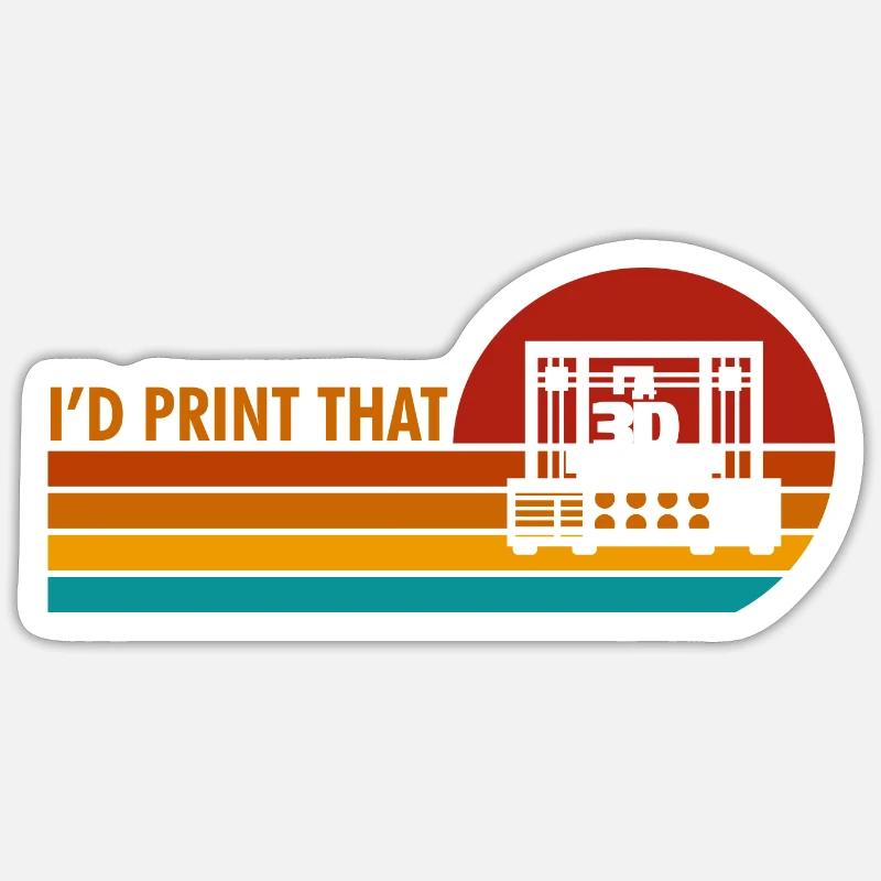 3D Printing Computer Aided Design - Sticker Größe S (10 x 10 cm) - Mattweiß
