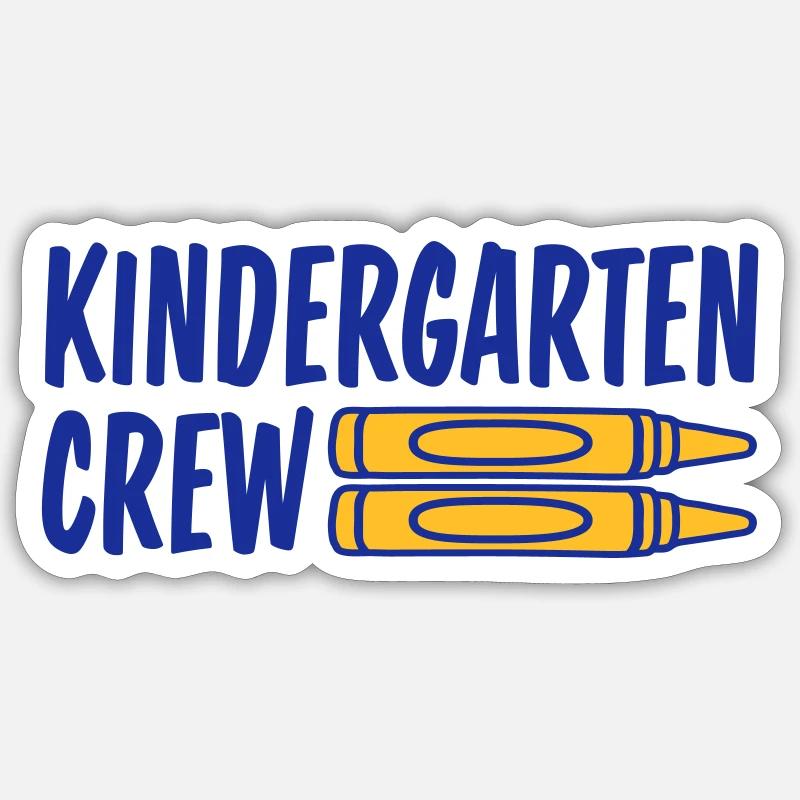 Kindergarten Crew Crayon Team Sticker size S (10 x 10 cm)