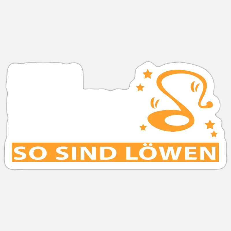 Sternzeichen Löwe - Eigenschaften - Sticker Größe S (10 x 10 cm) - Mattweiß