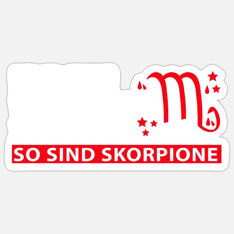 Sternzeichen Skorpion - Eigenschaften Sticker Größe S (10 x 10 cm)