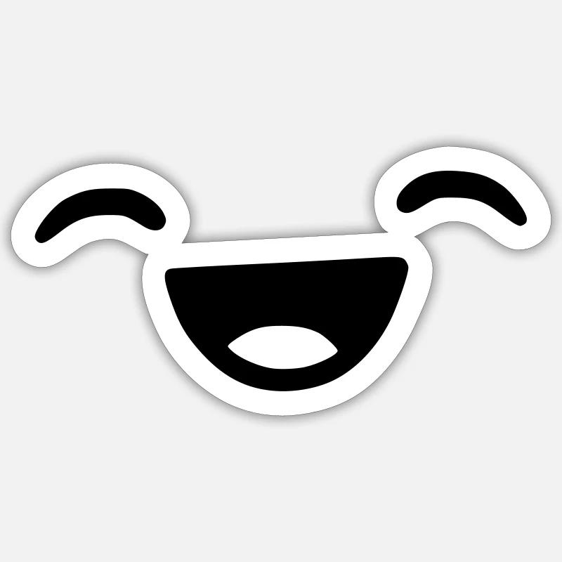 Smile! - Sticker Größe S (10 x 10 cm) - Mattweiß