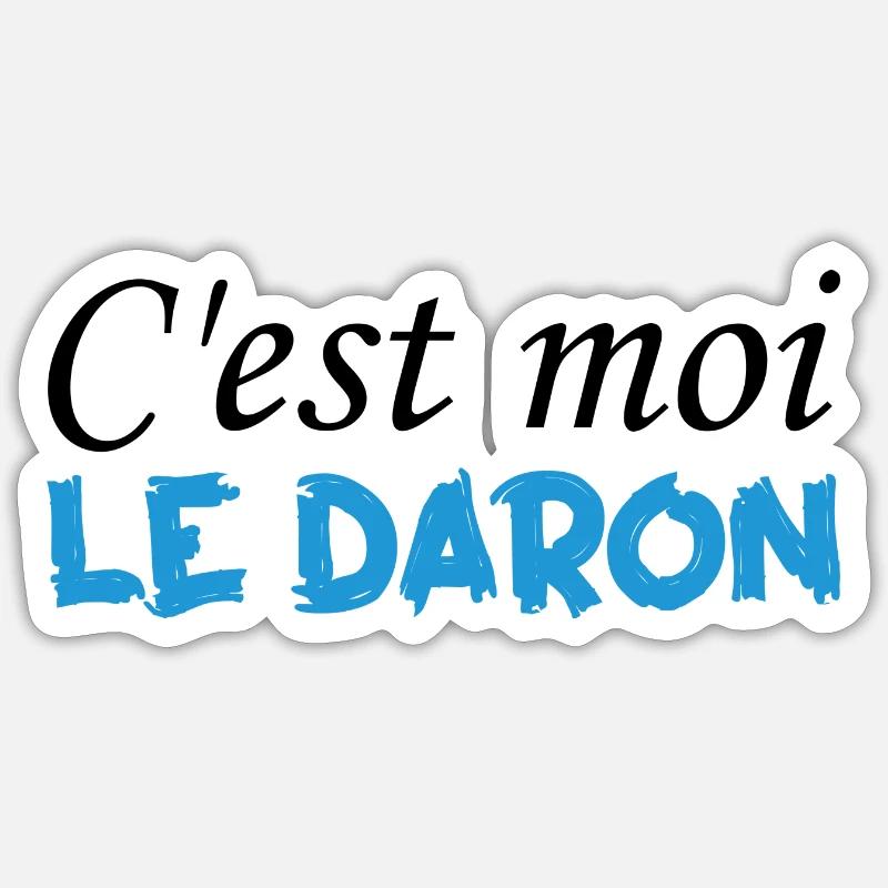 C'es moi Le Daron ! - Sticker taille S (10 x 10 cm) - blanc mat