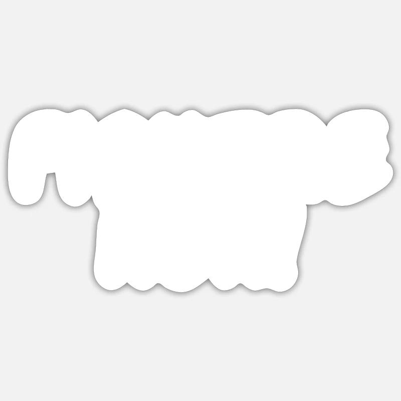 fichtre non - Sticker taille S (10 x 10 cm) - blanc mat