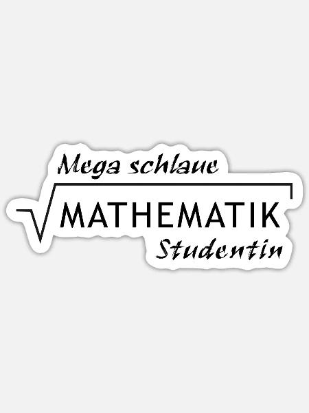 Mathe Studentin - Sticker Größe S (10 x 10 cm) - Mattweiß