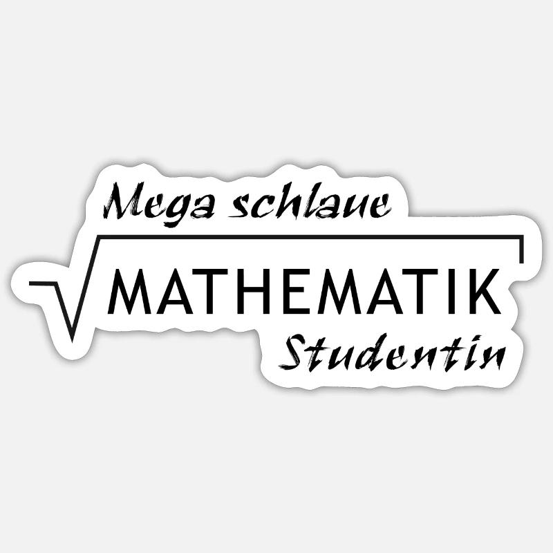 Mathe Studentin Sticker Größe S (10 x 10 cm)