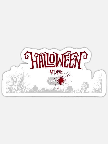 Halloween Mode | Halloween | Blut | Friedhof - Sticker Größe S (10 x 10 cm) - Mattweiß