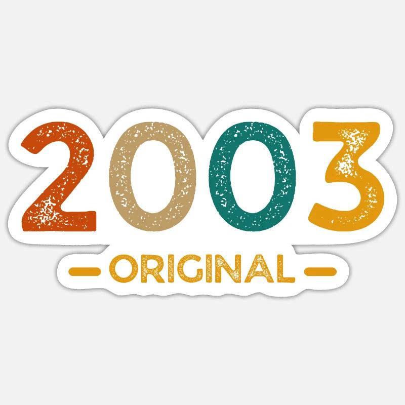 2003 Original - Sticker Größe S (10 x 10 cm) - Mattweiß