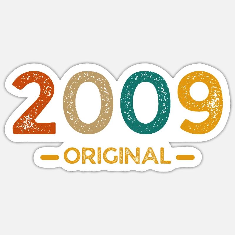 2009 original - Sticker taille S (10 x 10 cm) - blanc mat