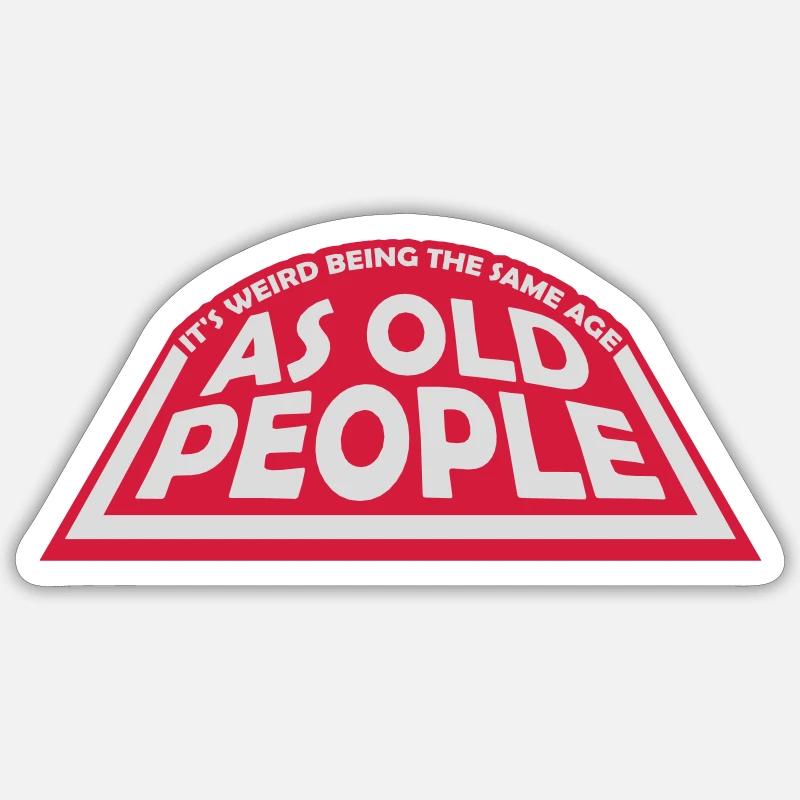 être âgé - Sticker taille S (10 x 10 cm) - blanc mat