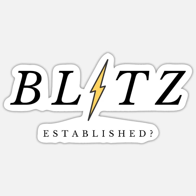 Lightning established? - Sticker size S (10 x 10 cm) - white matte