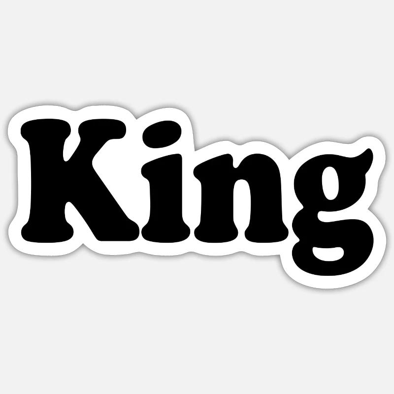 King - Sticker taille S (10 x 10 cm) - blanc mat