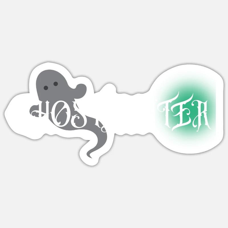 ghost hunter halloween saying gift idea ghost Sticker size S (10 x 10 cm)
