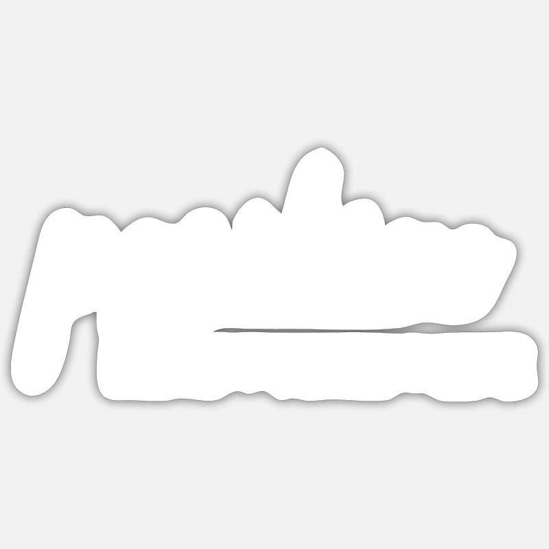 positif - Vibrations - Vie - Sticker taille S (10 x 10 cm) - blanc mat
