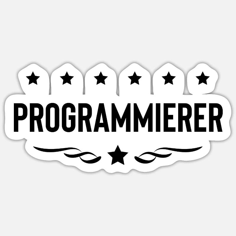 Programmierer Beruf - Sticker Größe S (10 x 10 cm) - Mattweiß