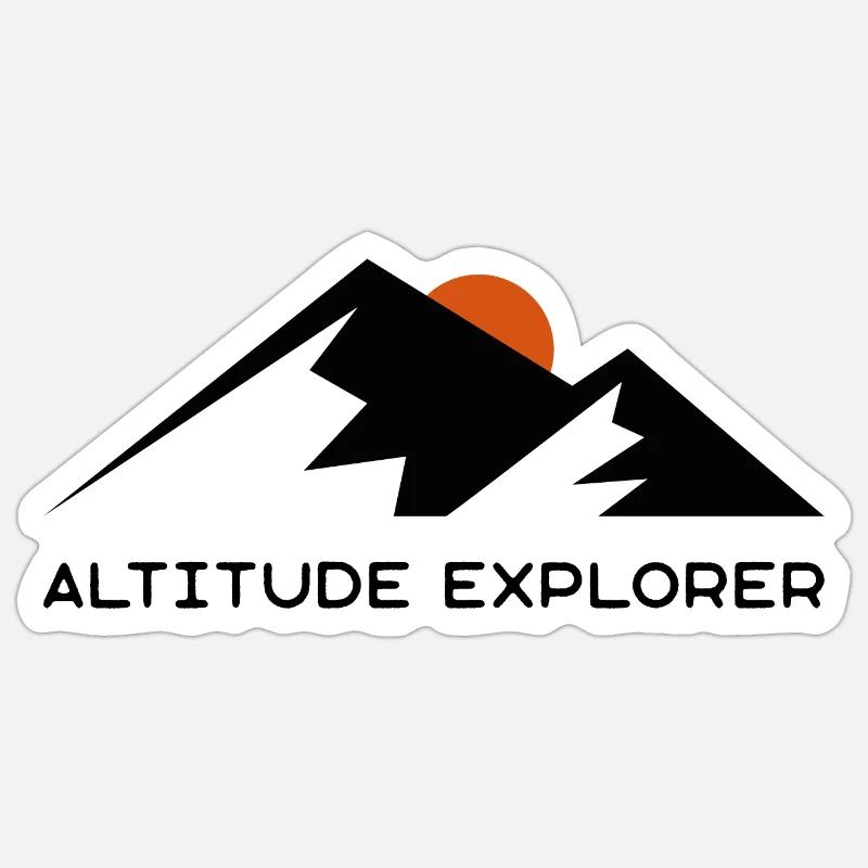 Altitude Explorer - Sticker size S (10 x 10 cm) - white matte