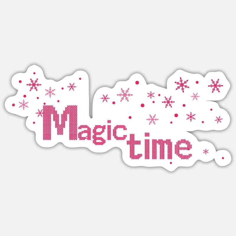 Magic Time - Sticker Größe S (10 x 10 cm) - Mattweiß