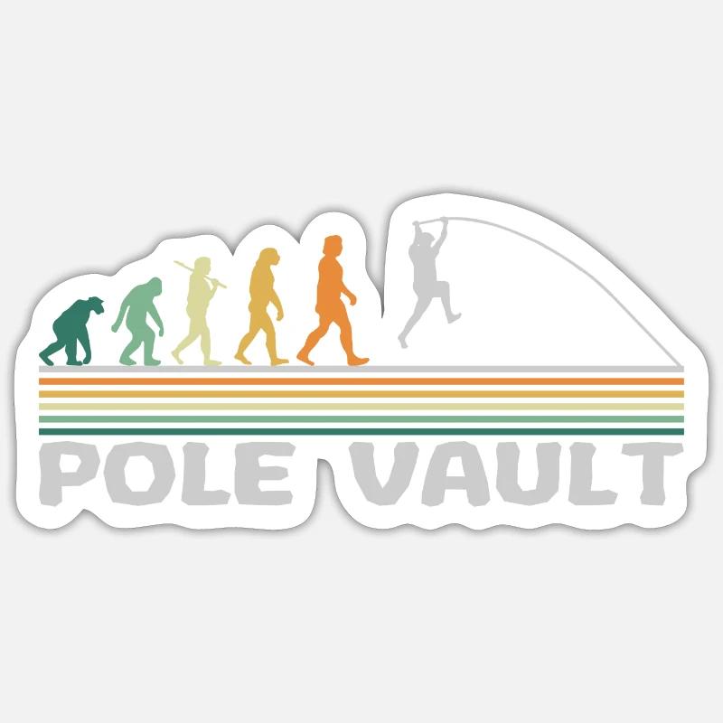 Evolution Stabhochsprung Vintage Sticker Größe S (10 x 10 cm)