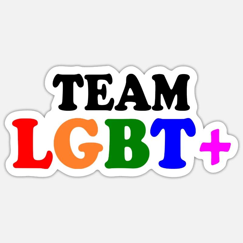 Team lgbt - Sticker size S (10 x 10 cm) - white matte