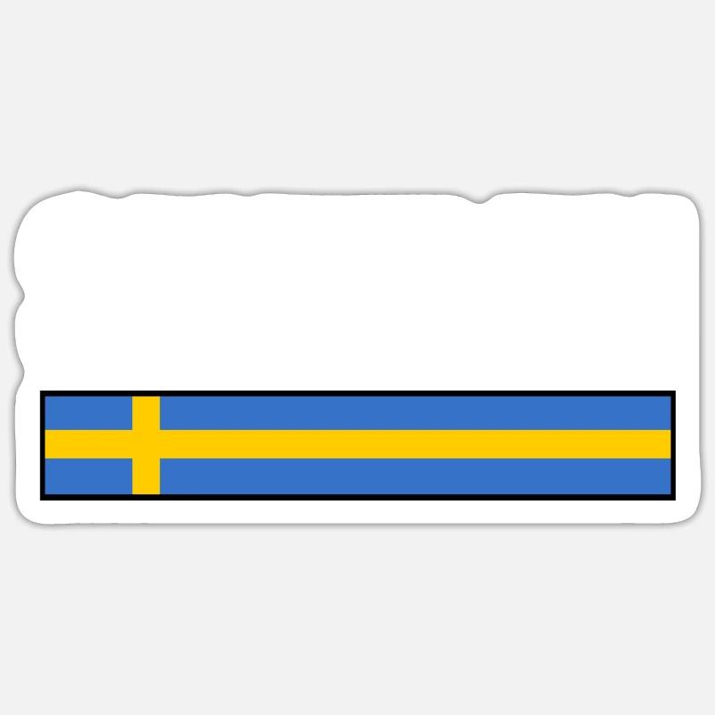 Suède - Sticker taille S (10 x 10 cm) - blanc mat