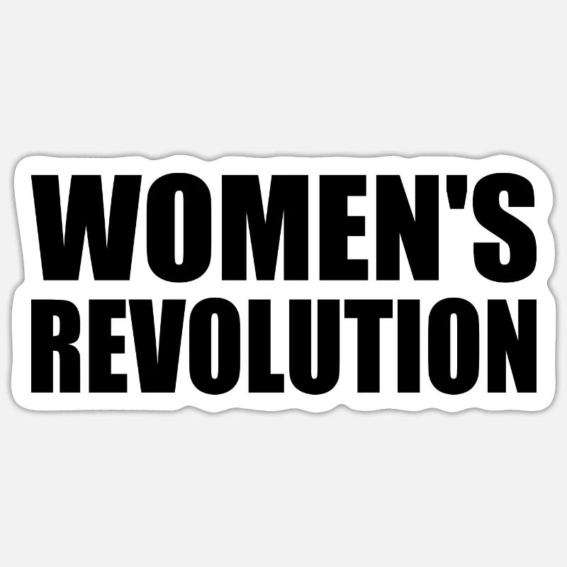 Womens revolution - Sticker Größe S (10 x 10 cm) - Mattweiß