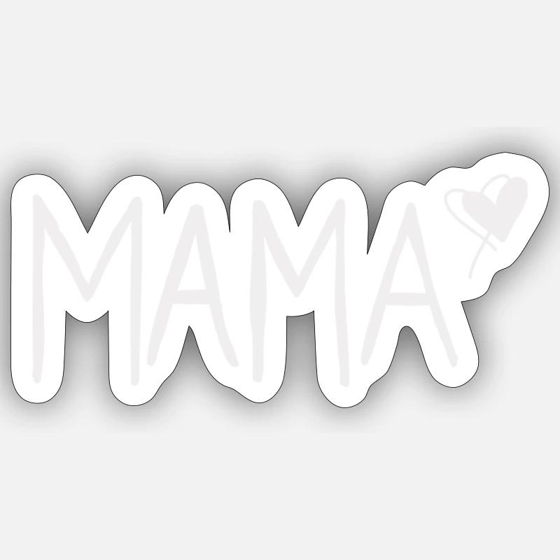 Mama weiß - Sticker Größe S (10 x 10 cm) - Mattweiß