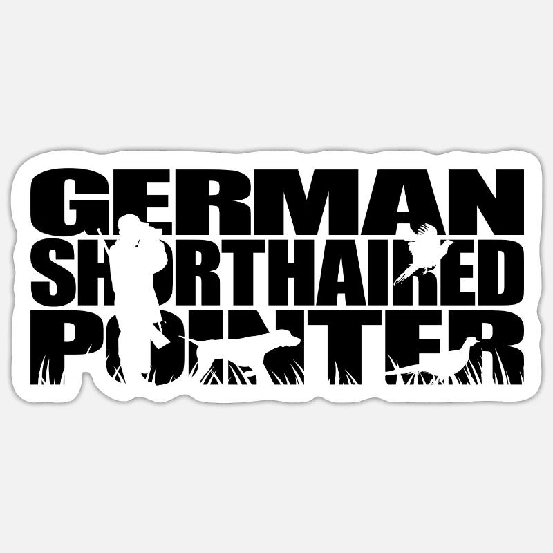 GERMAN SHORTHAIRED POINTER Jagdhunde Jagd Wilsigns Sticker Größe S (10 x 10 cm)