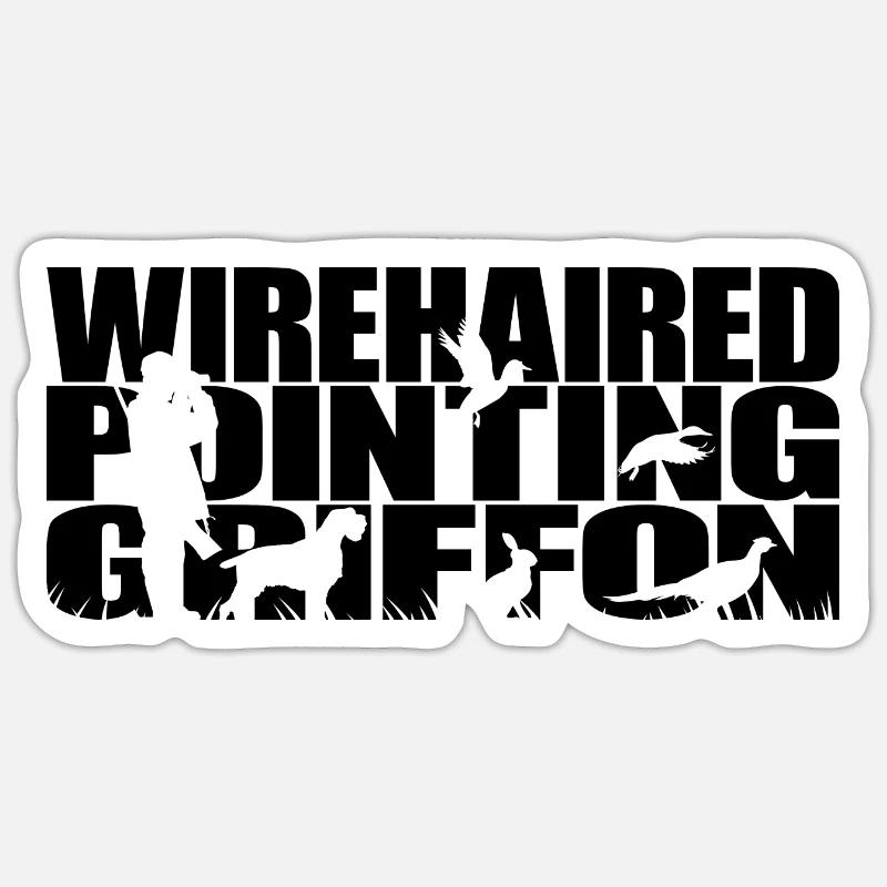 WIREHAIRED POINTING GRIFFON Jagdhunde Wilsigns Sticker Größe S (10 x 10 cm)