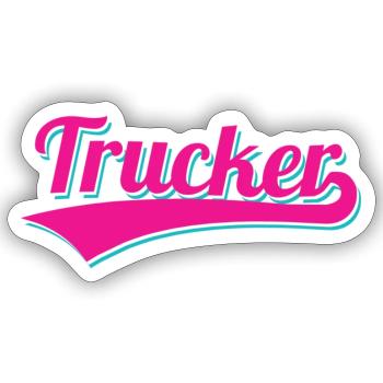 Logo du camionneur - Sticker taille S (10 x 10 cm) - blanc mat - Devant